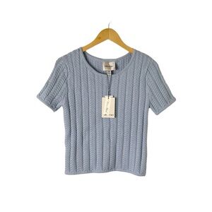 Industry Low Tide Cable‎ Knit Short Sleeve Sweater Size Medium